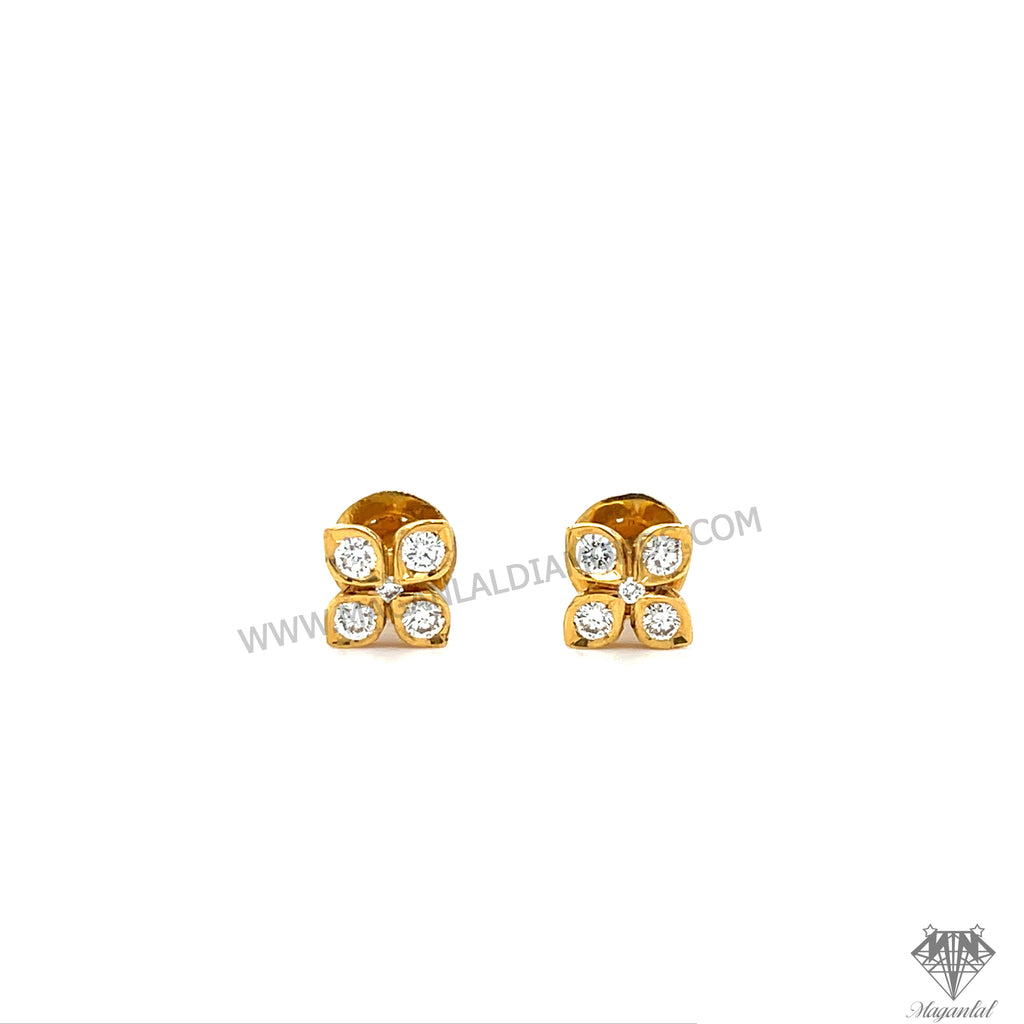 Meadow Mixed Small Diamond Earrings in 20K Peach Gold – Reinstein Ross